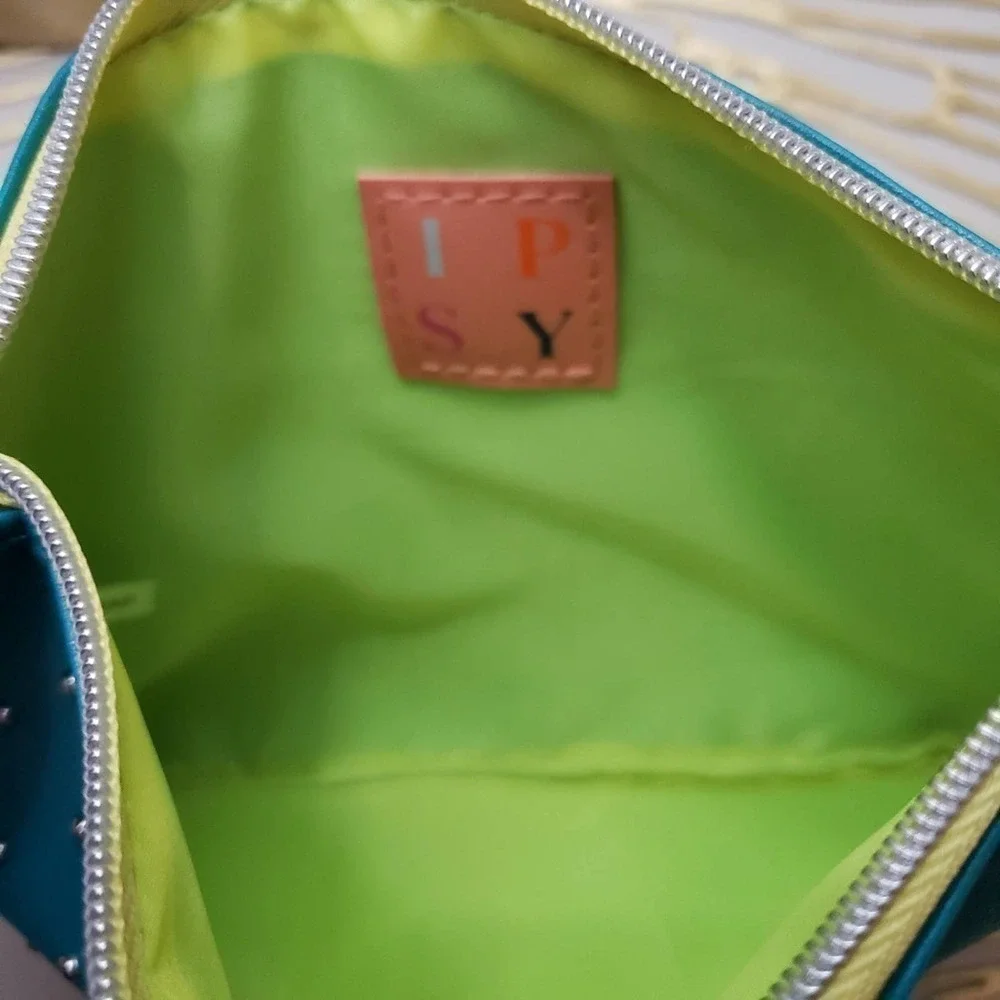 IPSY 100th Glam Bag Turquoise studded Neon…